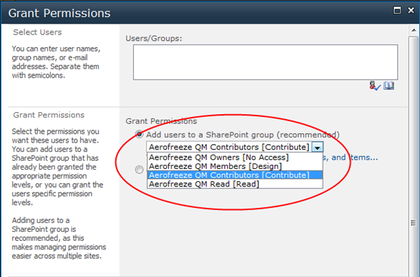 Screenshot of the Grant Permissions screen